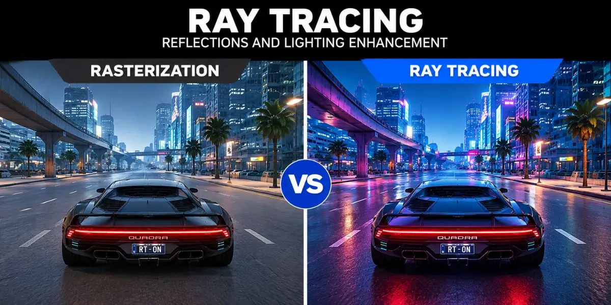 Demonstração técnica da tecnologia de Ray Tracing avançado e iluminação global no PS5 Pro.